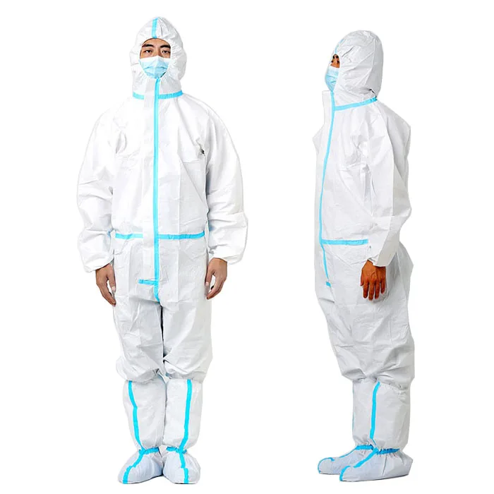 
Ppe Protection Suits Personal Protective Clothing(Work Suit) 60 Or 40 Grams Suit Disposable Coverall 