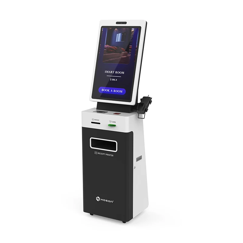 Floor Standing 32/27 24 Inch Self Service Payment Kiosk Machine Automatic Tickets All in One NFC A4 Printer Kiosks With Bill