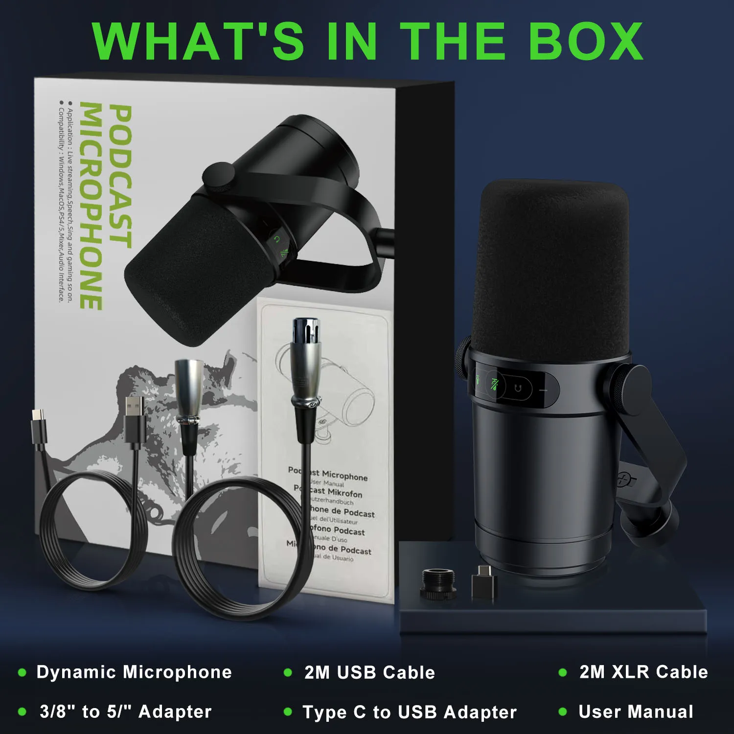 ZTT30 High Quality Capsule Professional Dynamic Wired XLR USB Microphone for iPhone