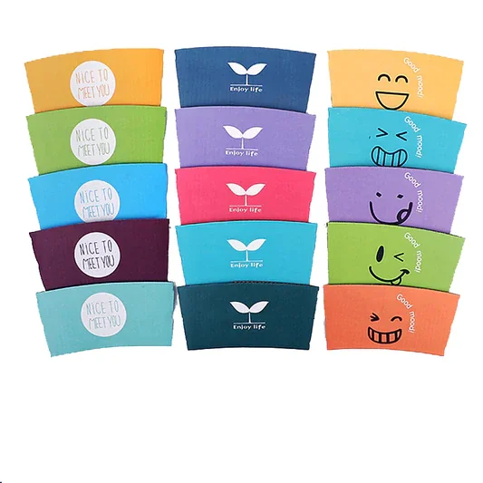 Wholesale Custom Printed Disposable Paper Coffee Cup Sleeve