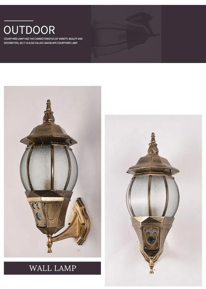 Courtyard Lamp IP Camera Street Light Camera Landscape Lamp Camera With Support Wifi SD Card Function Optional