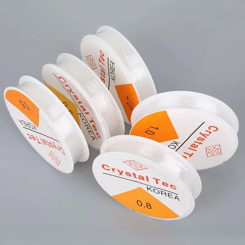 0.4-1mm Stretchy Crystal Tec Elastic Cord Thread Jewelry Accessories Korea Beading Line Fit Beads DIY Bracelets Necklace Jewelry