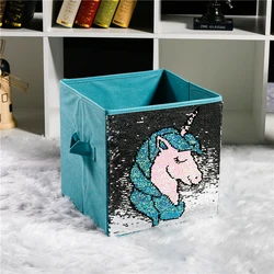Hot Sell Pp Fabric Foldable Shoe Kids Organization Cartoon Pattern Toy Storage Box