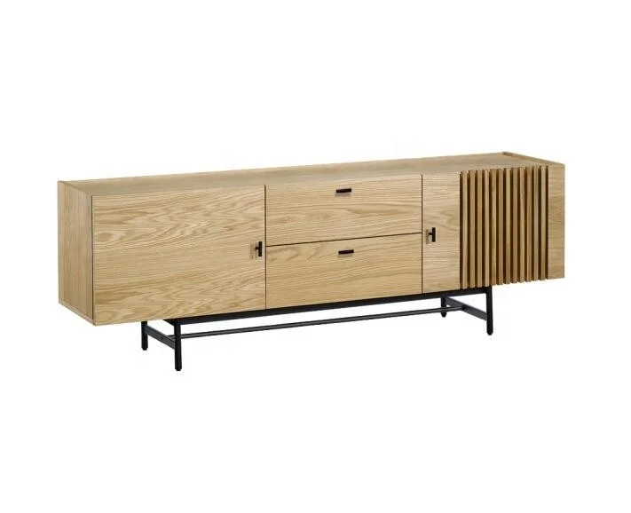 new design MDF sideboard with metal frame high quality cabinet for dining room furniture