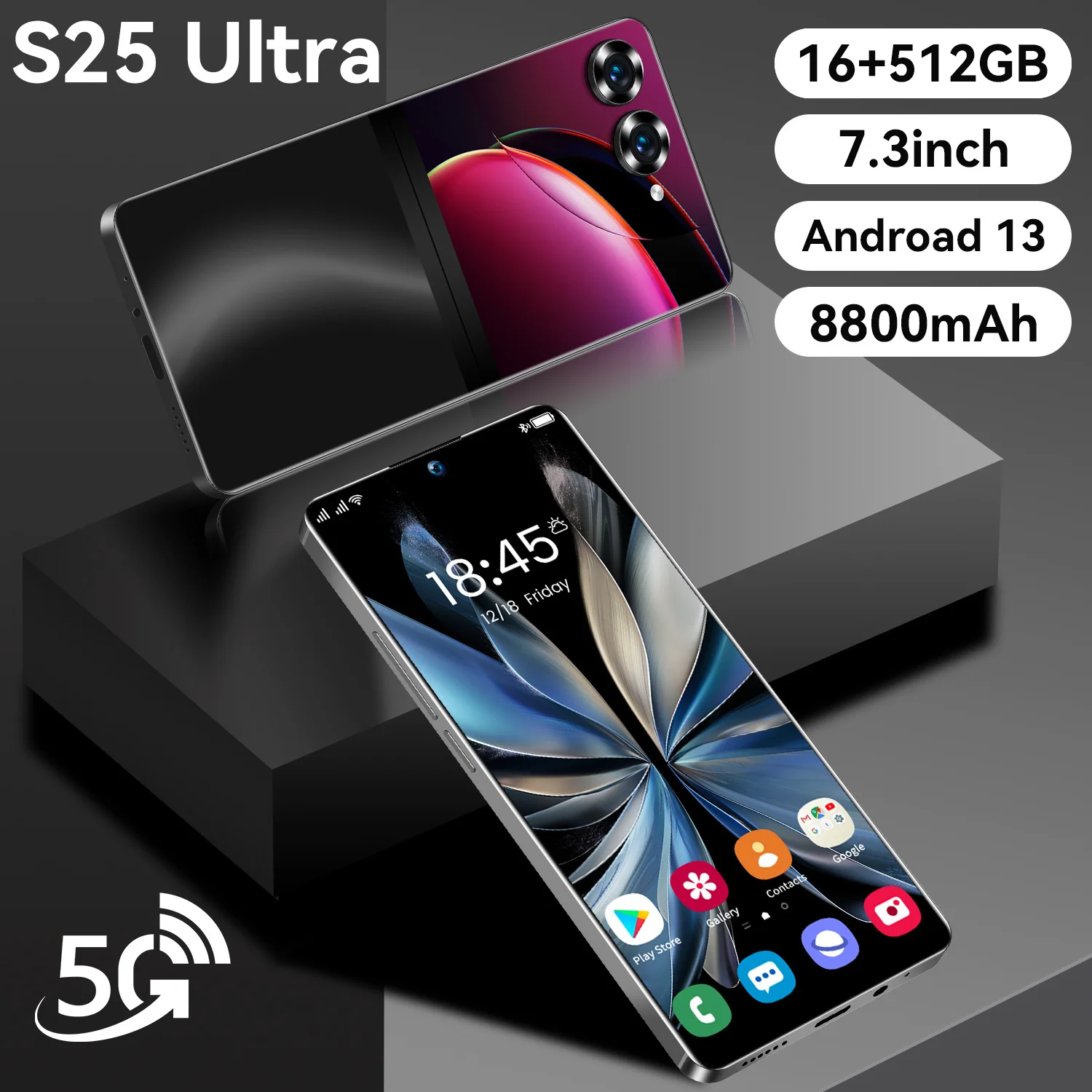 Mobile Phone S25 Ultra 16GB+512GB Original Big Sale Android 12 Cellphone 7-inch HD Smartphone 5g Wifi Cheap Phone 6800mAh