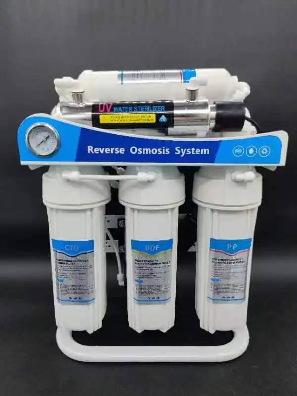CE100G 7-Stage UV system RO Water Purifier Machine Electric Portable Under-Sink elements RO Filter Pure Water