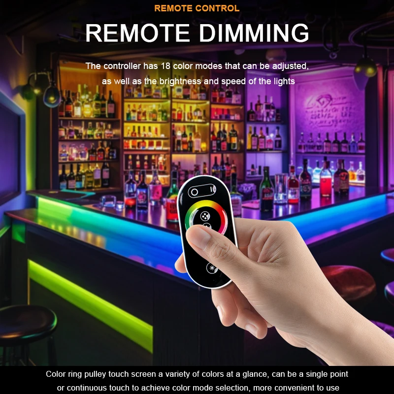 DC5-24V 30A RGB светодиодная неоновая полоса света диммер беспроводной Радиочастотный пульт дистанционного управления PWM светодиодный контроллер с пультом для полосы