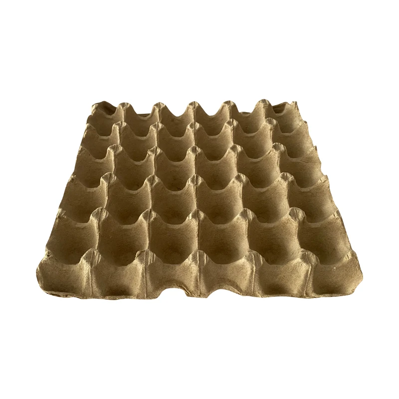 30 Cell Brown Paper Pulp Egg Tray Carton Flat Cartons Bulk Holds 30 Eggs Pulp Fiber Egg Crates for Chicken Farm Storage