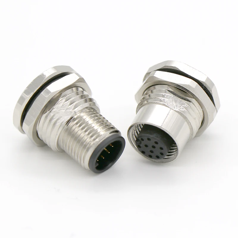 Binder circular waterproof M5 M8 M12 sensor connector 3 4 5 6 8 12 17 pin plug socket panel mount Overmould Cable