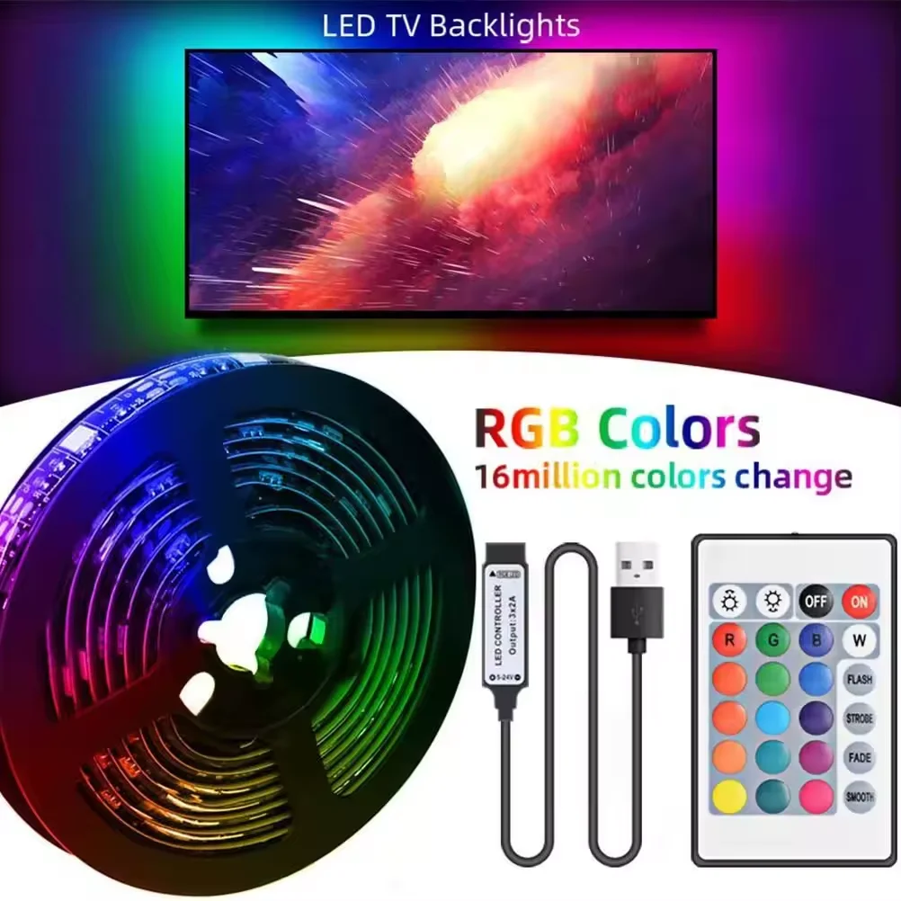 Joystar RGB Светодиодная лента USB комплект для телевизора водонепроницаемый уличный с IP65 пультом дистанционного управления режим переключения