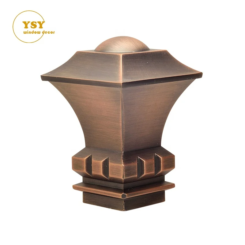 Window Curtain Rod Cap Finials Decorative Pole Finials End Caps Window Rod Stoppers 1.1inch