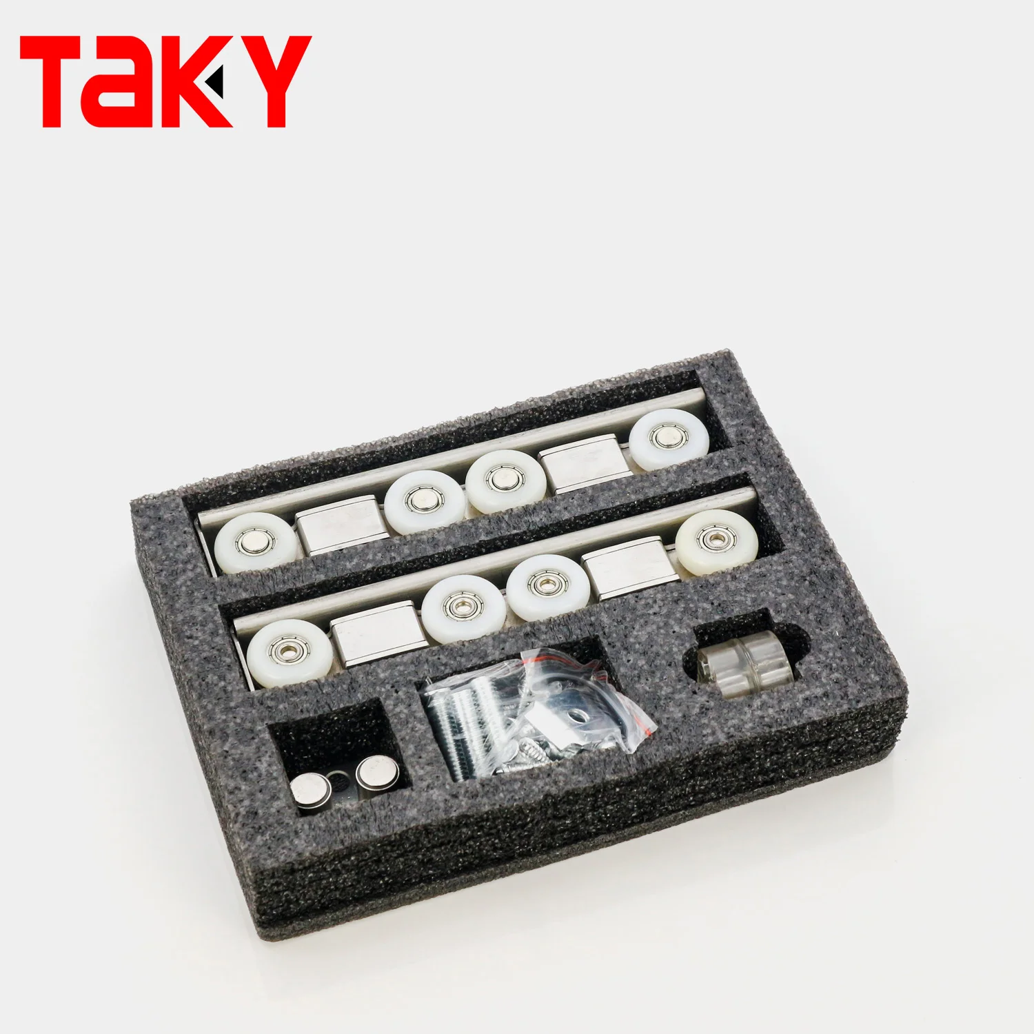 Wardrobe single soft close sliding door hanging damper rollers system