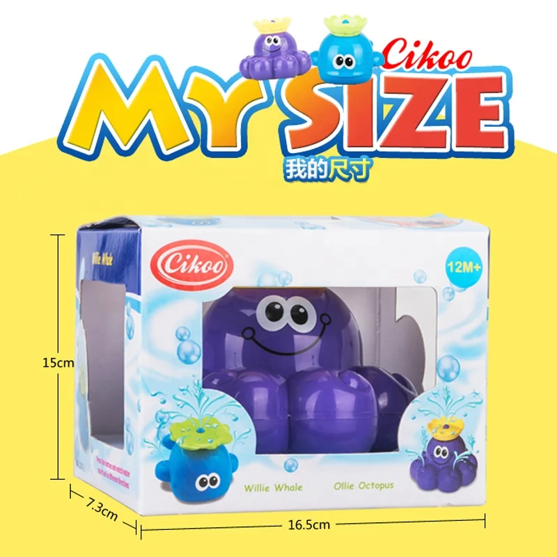 Eco friendly Cikoo 2019 New Products Baby Bath Water Toys Electric Spray Octopus Toy