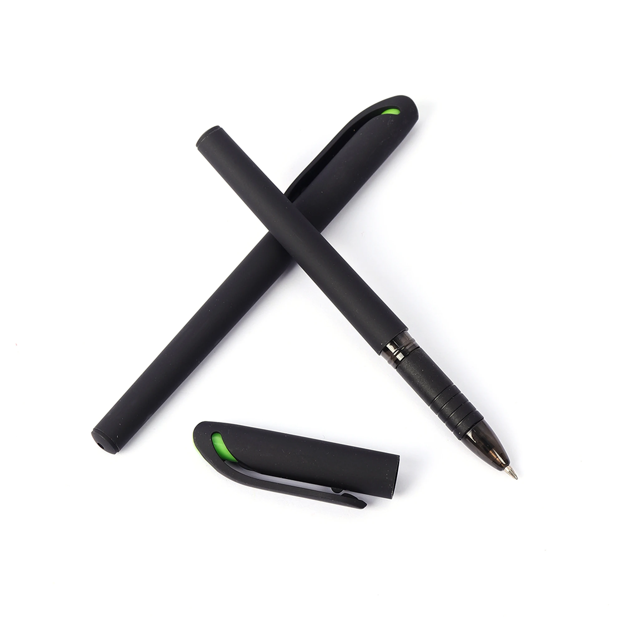 black pens business gift LOGO promotional matte classic gel ink pens advertising solgan pens with personalized logo