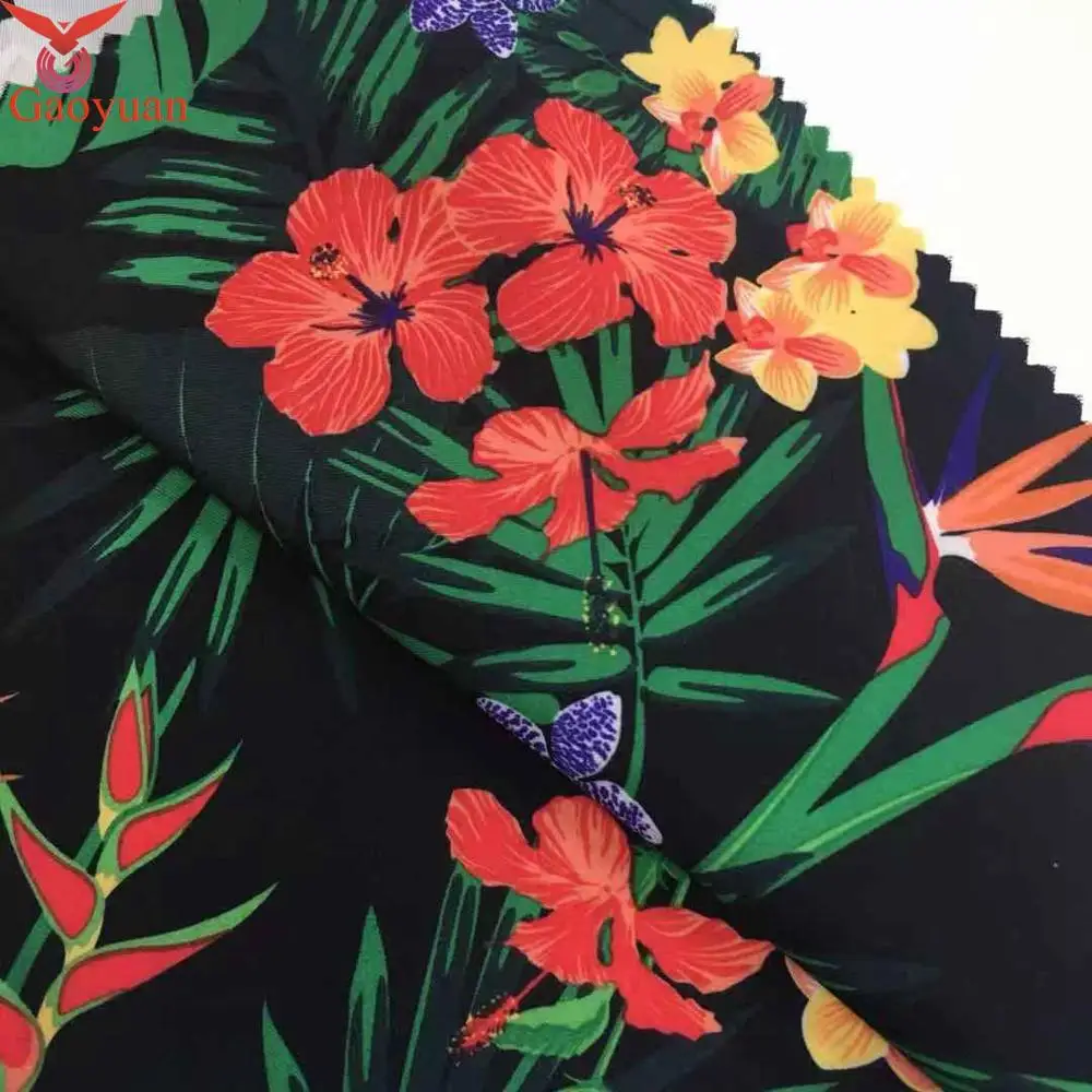 Саржевая ткань из микрофибры с принтом Бангладеш для Гавайских купальников