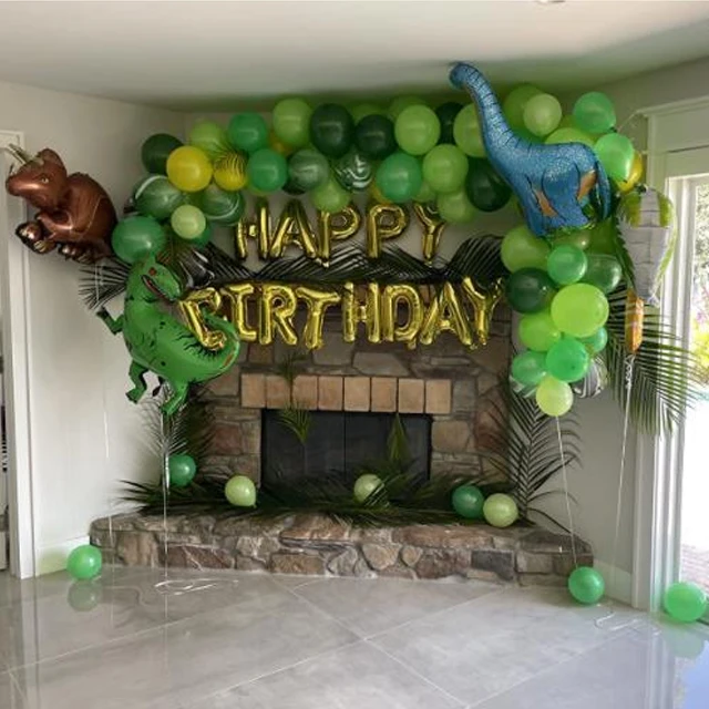 Dinosaur Party Balloon Set birthday party balloon wreath balloon dinosaur cake decoration jungle tattoo paste