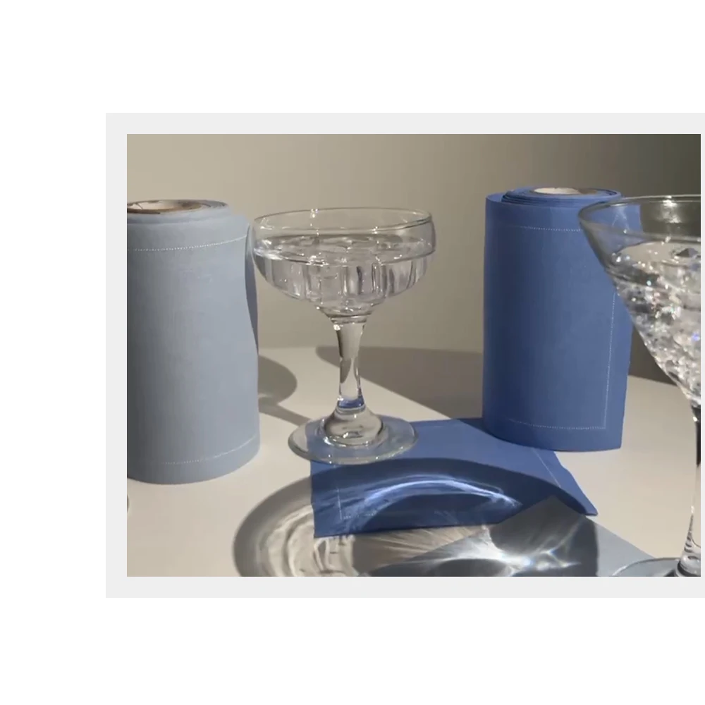 Restaurant Reusable or Disposable Cloth Fabric Tea Drink  Cotton Coasters Set