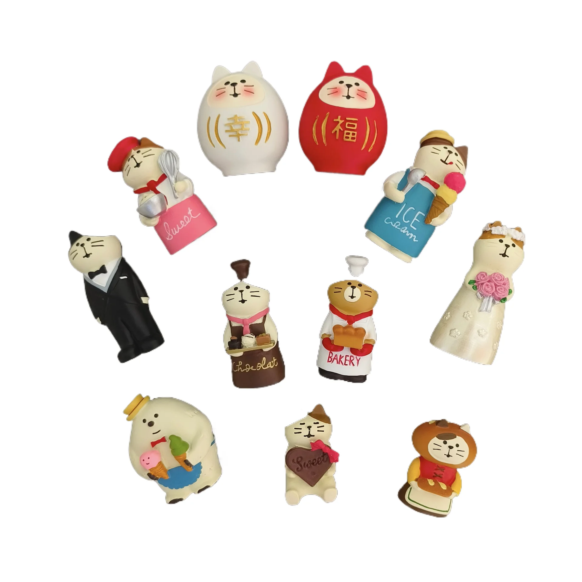 Qingheng Japanese Fridge Sticker Grocery Cute Bread Coffee Shop Decoration Gift Miniature Resin Pendant
