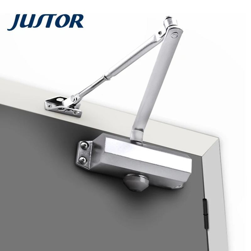 JUSTOR Wooden Door Accessories Light Duty 45KG Automatic Surface-Mounted JU-051 Hydraulic Fire Rated Door Closer