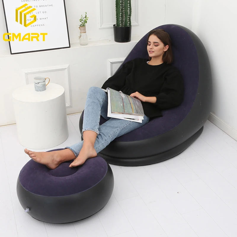 Gmart Comfort Living Room Furniture Online Cane C Shaped Gen Lazy Sofa Bench Reception Ottoman Inflatable Sofa