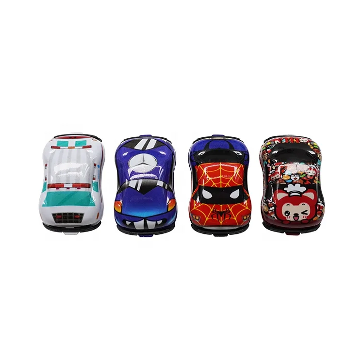 Cute Printing PVC Sliding Car Free Wheel Plastic Car Kids Toys