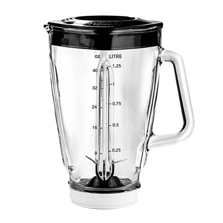 Volume discount 1.25L Square Blender jar Blender Parts blender cup with Stainless Steel Blade plastic Lid for  mixer spare parts