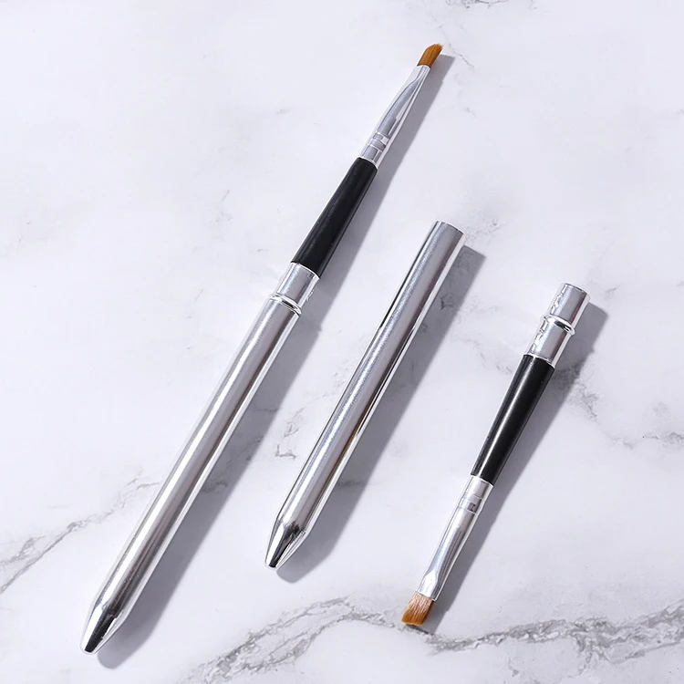 Factory Flexible Metal Makeup lip brush Lip Scrub Brush Pen Mini Retractable Lip Brush