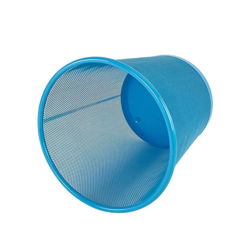 Home Iron Mesh Metal Pedal Bin Waste Basket Stainless Steel Trash Can Bedroom Office Garbage Paper Clutter Waste Basket