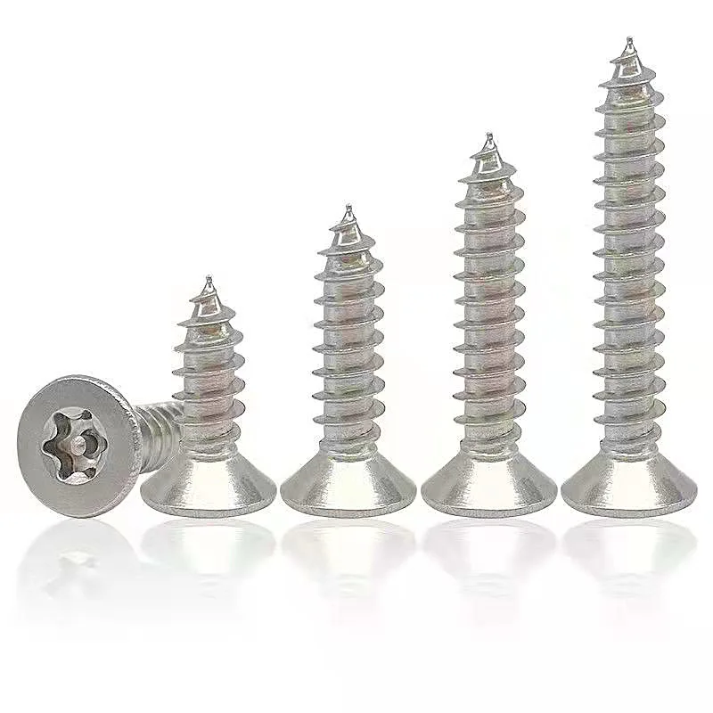 Factory Supply Flat Head Stainless Steel Head Self Tapping Furniture Nickel Plated Screw Torx