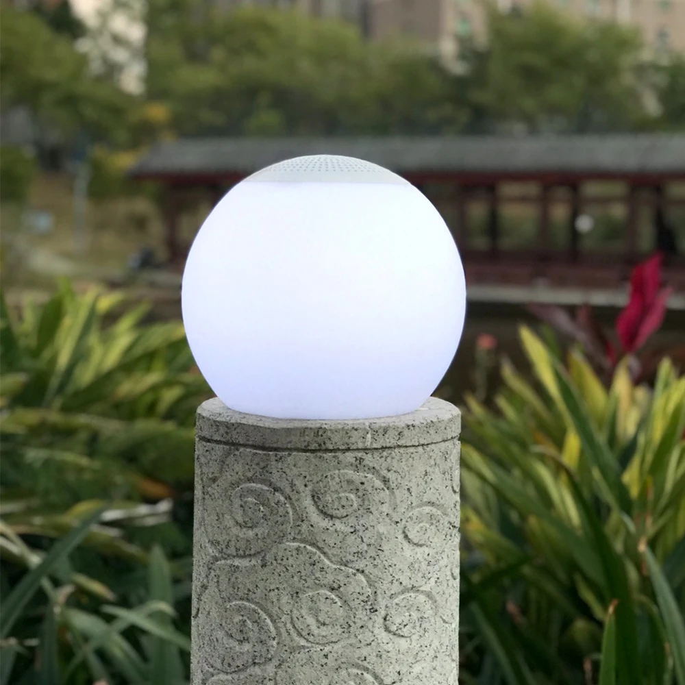 Custom Portable Garden Wireless Rechargeable Lighted Swimming Pool Balls Color Changing Glowing Led Bluetooth Speaker Ball Light