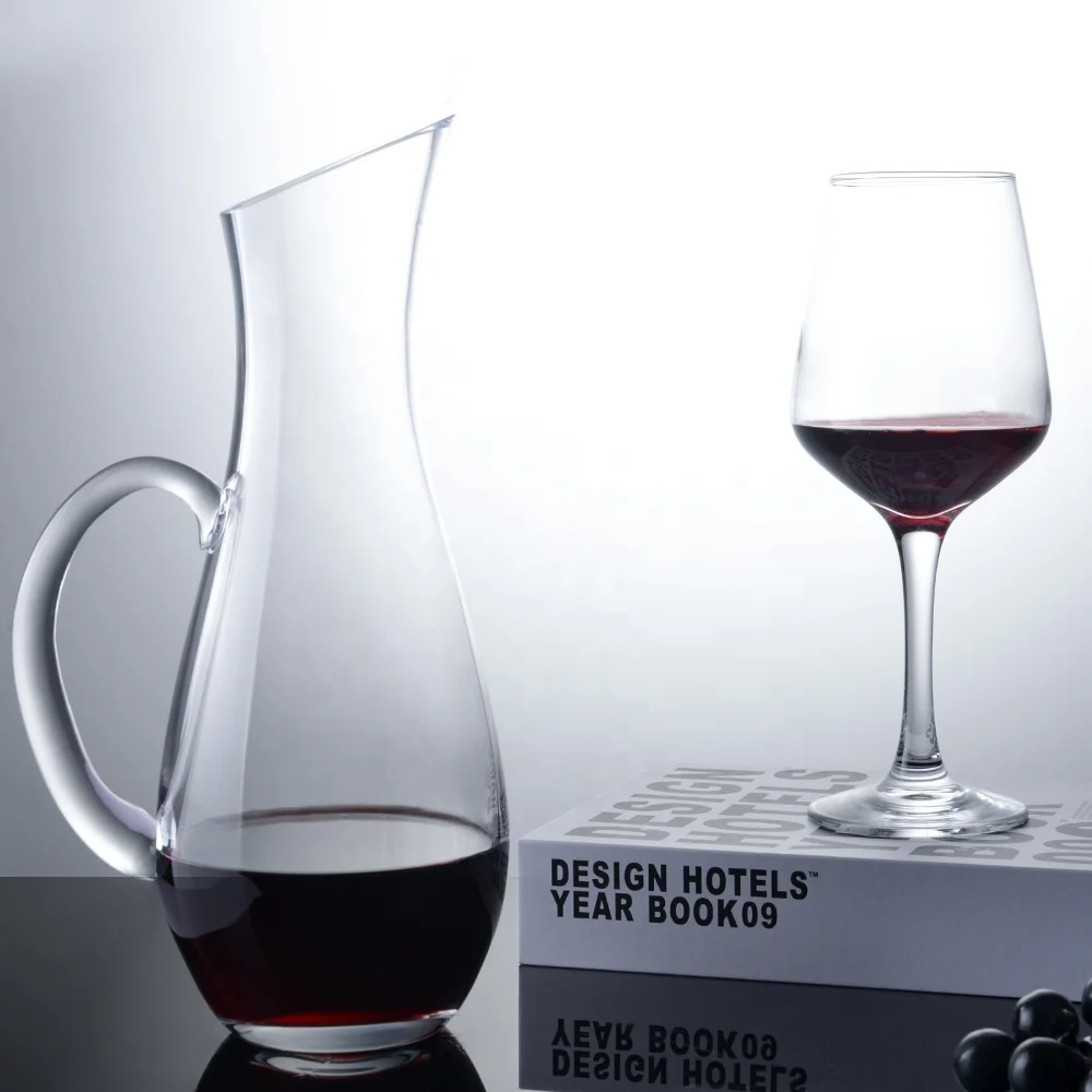Free sample  swans red wine decanter lead-free crystal glass decanter carafe clear wine decanter and goblet set