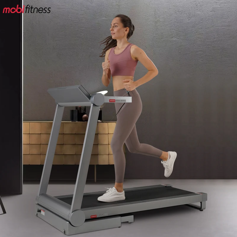 Новинка складная беговая дорожка Mobifitness супер синий