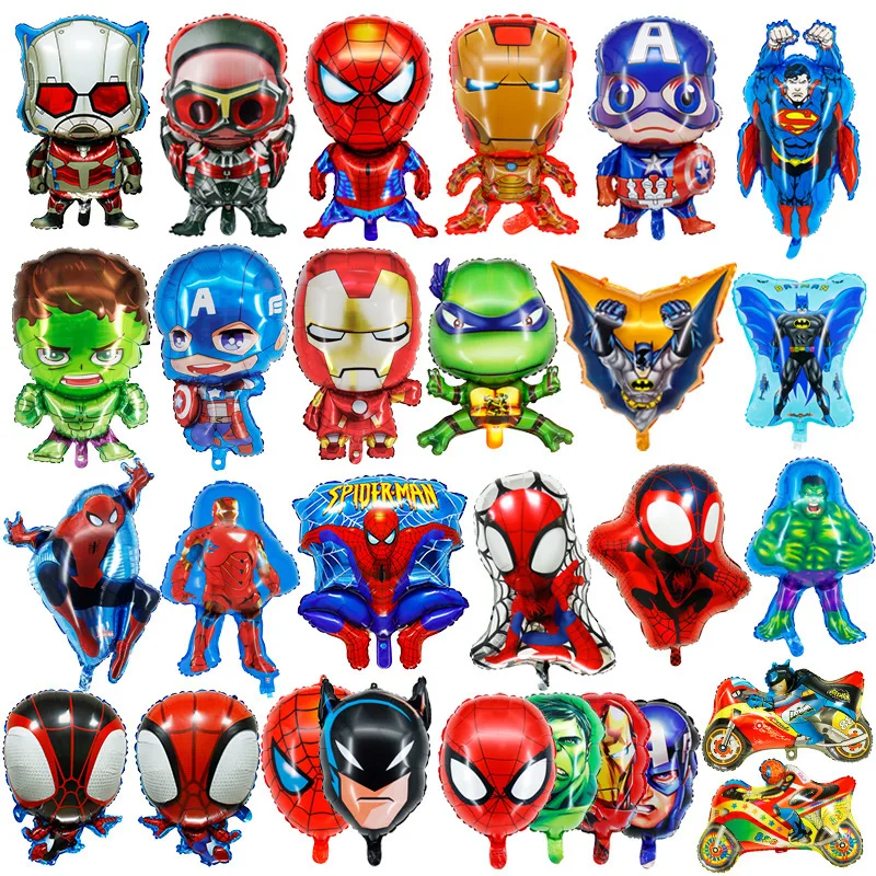 New Arrival Cartoon Character Movie Mario Spiderman Super Hero Stitch Kuromi Robot Car Foil Helium Balloon For Birthday Party