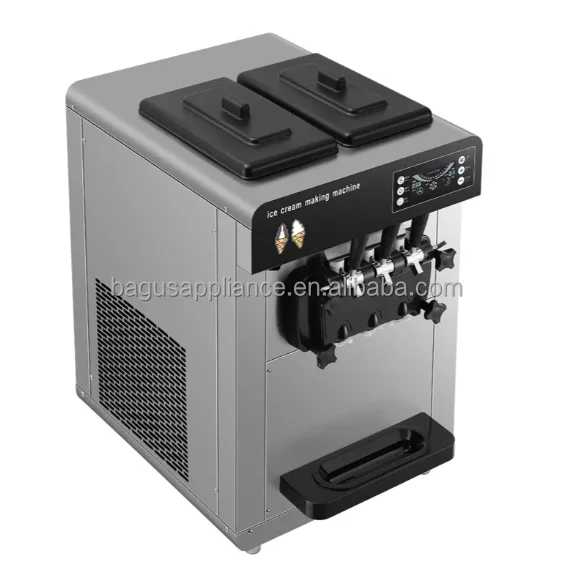 Best selling 100pcs/h  6L*2 Hopper  Italian Ice Cream Maker Machine Ice Cream Gelato Machine