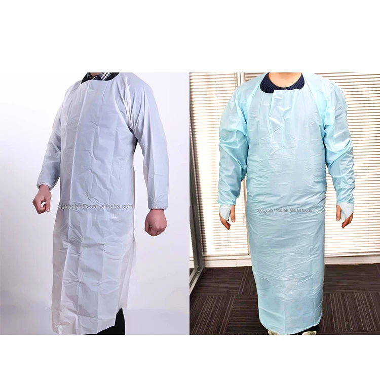 
Disposable Custom Waterproof Doctor Medical Kitchen Restaurant Cleaning Children Black Plastic Tpe Cpe Pe Apron With Logo 