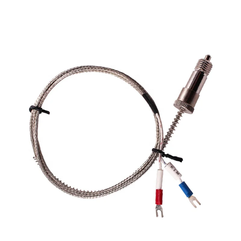 K J E S PT100 Type Spring Temperature Sensor Thermocouple WRNT-02