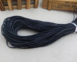 Real Genuine Leather Cord Round Flat Rope String For DIY Necklace Bracelet Jewelry Cord 1.5mm 2mm 3 4 5 6 8 10mm