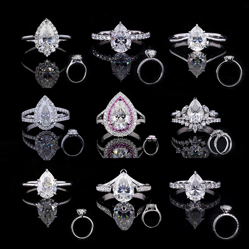 Ювелирные украшения Сертифицированный Кольцо с бриллиантом PT950 Муассанит 18K золотое ожерелье 14K кольцо для помолвки или обручальные кольца платины крапановая Закрепка