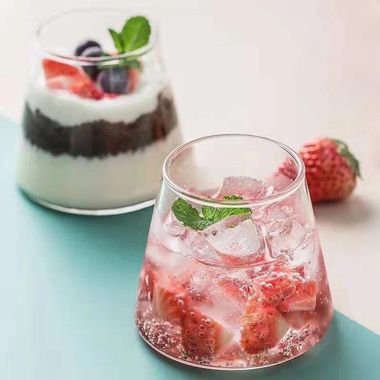 Hot Sale Dessert Cake Creative Juice Cup Creative Fuji Home Clear Glass Cup Crystal Glass Whiskey