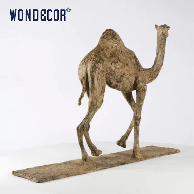 Wondecor Customized modern outdoor square park metal casting life size bronze camel statue