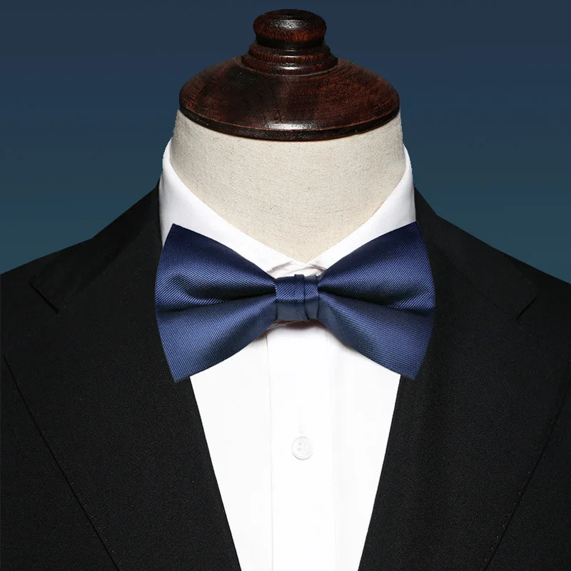 Мужской галстук-бабочка с регулируемой завязкой элегантный черный на все случаи жизни идеально подходит для смокинга свадьбу