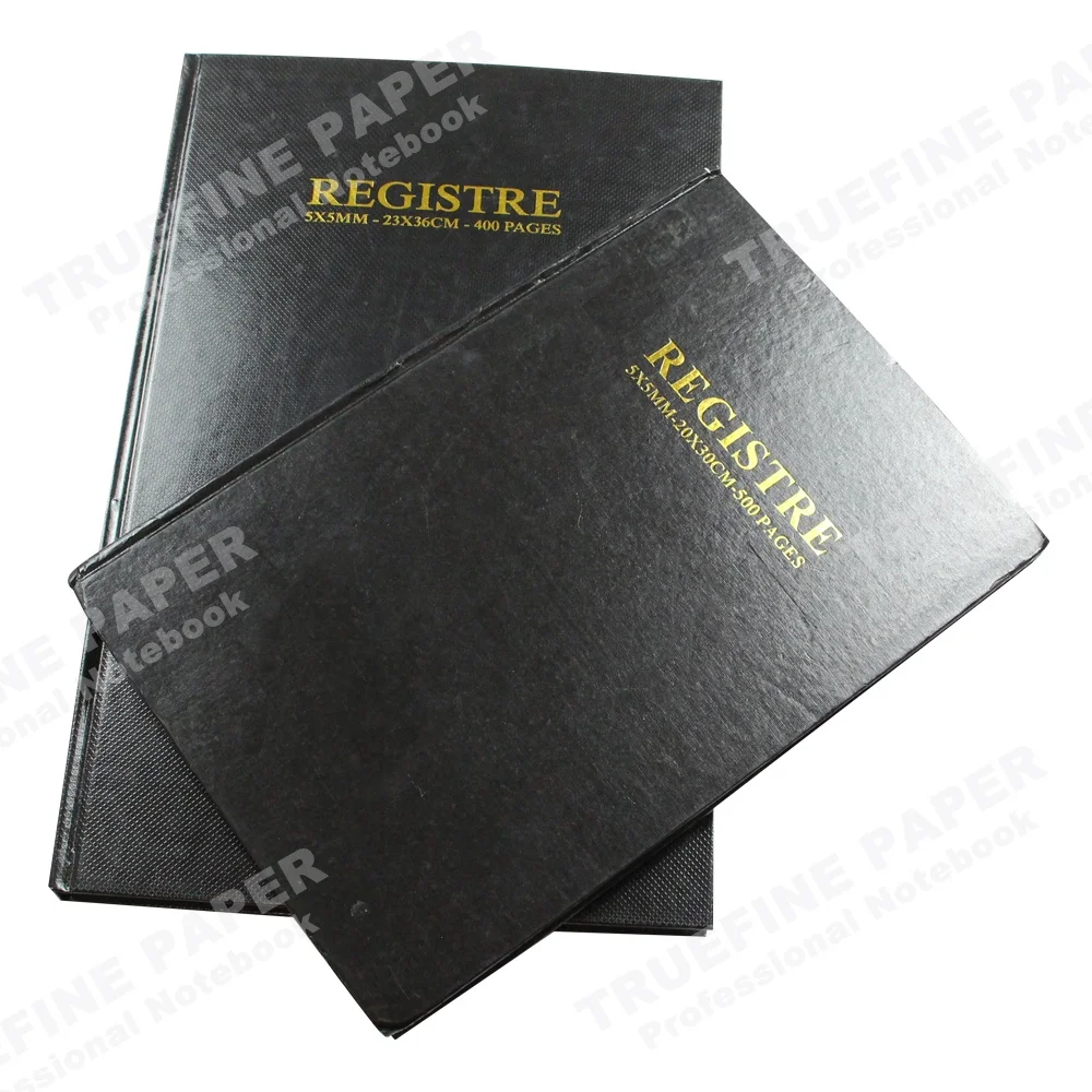 Thick Notebooks 20x30cm Registre 400 Pages Black Register Book