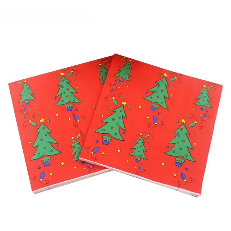 Christmas Napkins Merry Christmas Decoration Paper Napkins for Party Home