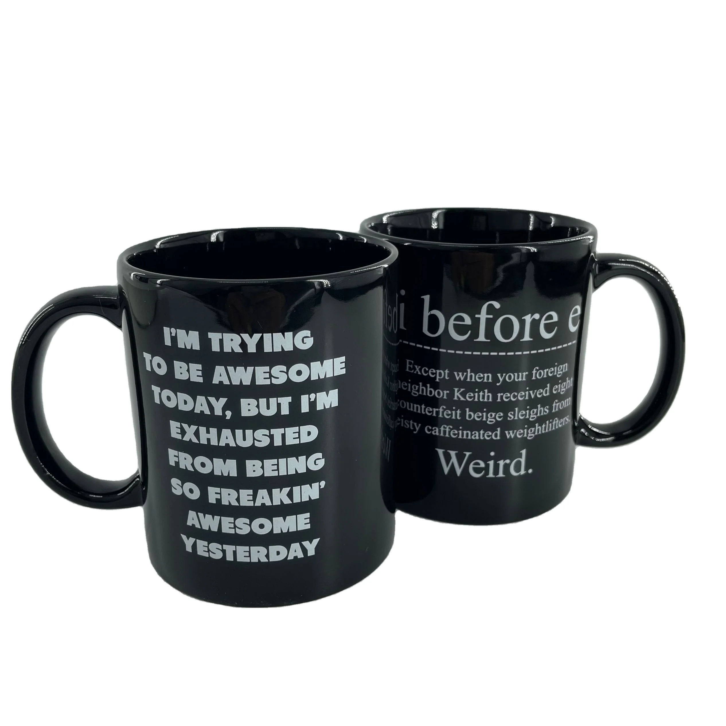 Amazon Customized High Temperature Resistance Tea Coffee Mike Brand Black Ceramic Mug with Customized Logo