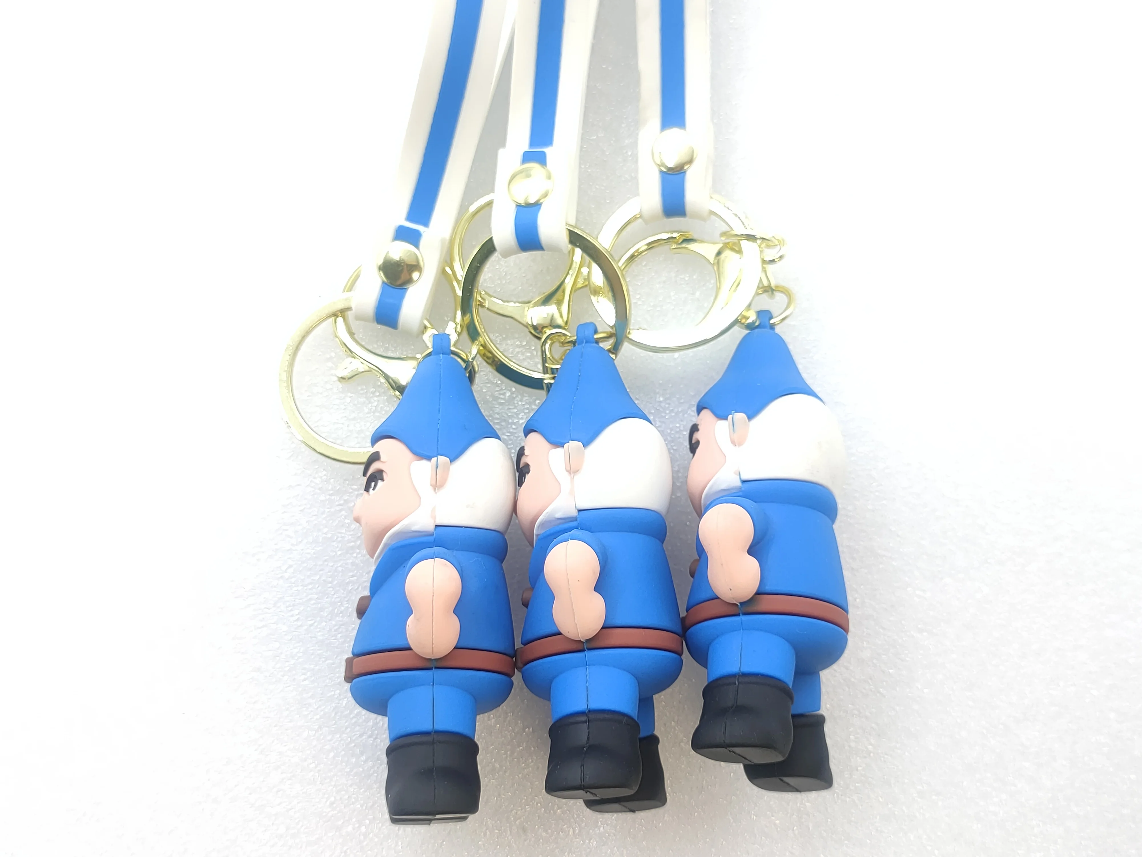 Factory Custom High quality  Doll sherlock gnomes Toys Silicone Decoration Promotional Gift Pvc Action Figurines Anime  keychain
