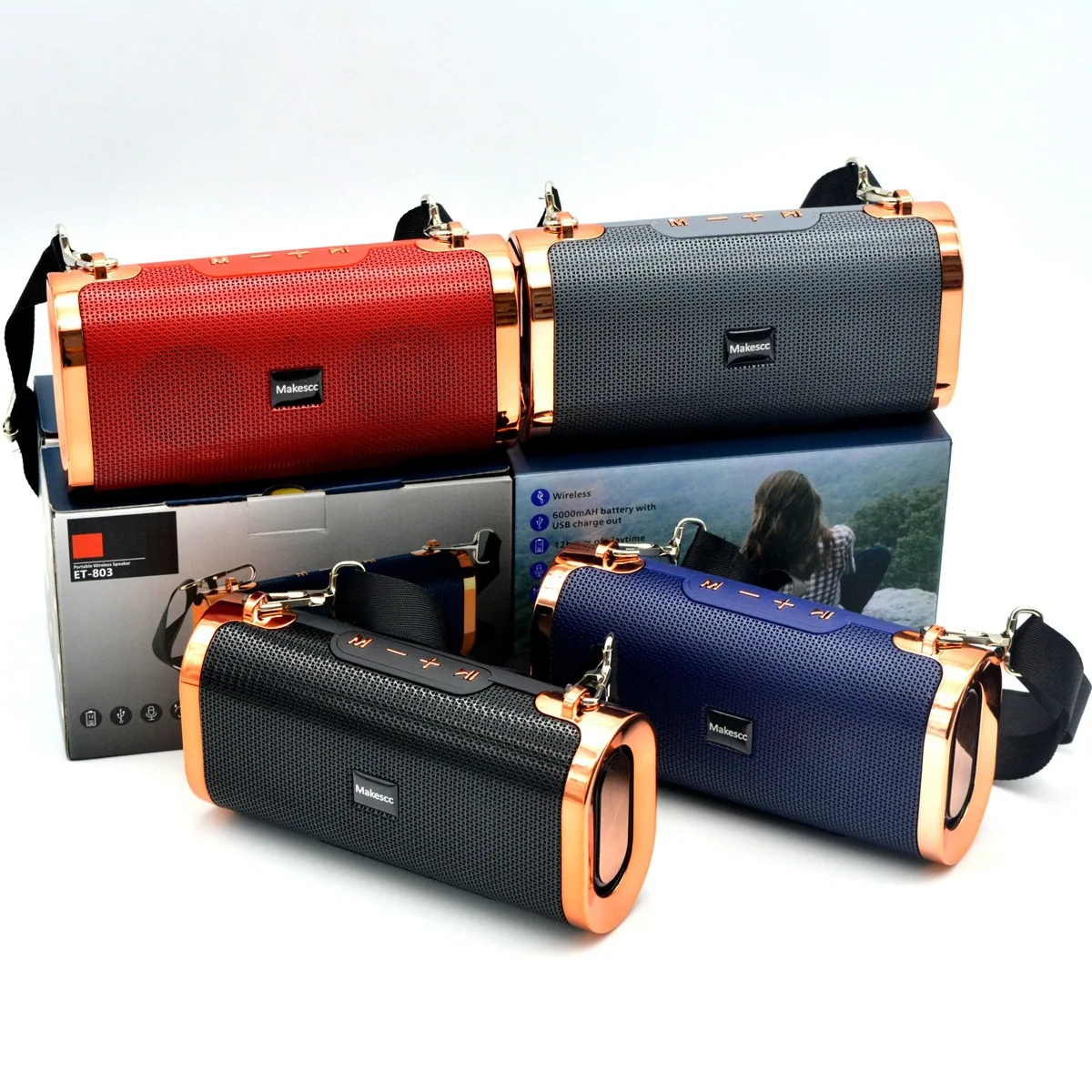 Wireless Speaker Manufacture factory TWS Portable Stereo Sound BT Speaker Support TF Card USB Slot FM Radio Microphone