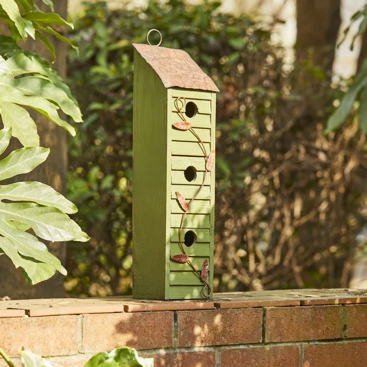Outdoor Bird Nest Hanging Modern Cedar Bird House Kit Diy Wood Garden Wooden Bird House