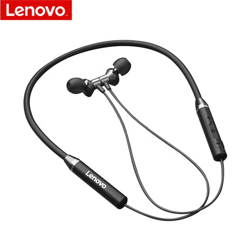 Wholesale Price Wireless 5.0 BT Stereo Magnetic Earphones Waterproof Earphone Headphone Neckband Sports Earbuds Lenovo HE05