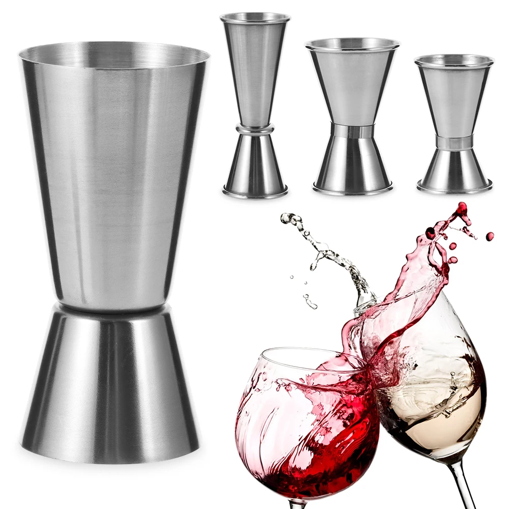 Japanese 25/50ml Stainless Steel Double Sided Cocktail Measuring Jigger with Personalized Logo for Bar Accessories