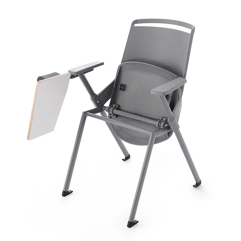 Custom Logo Office School Plastic Training Chair With Writing Pad